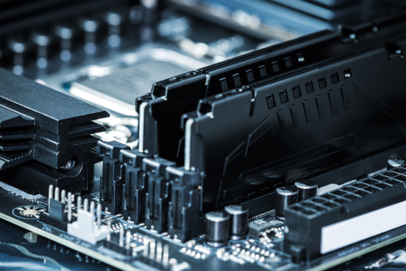 Close Up Of A Motherboard