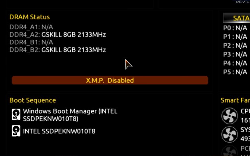 find xmp settings and enable it