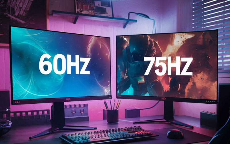 choice between 60hz and 75hz